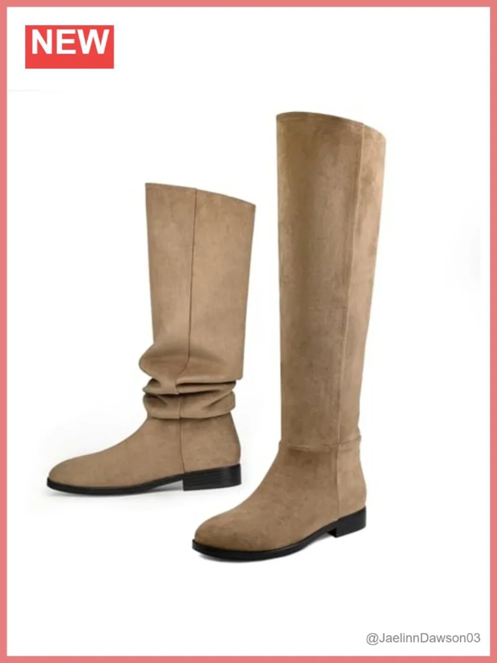 Women's 3-Way Wear Suede Knee High Boots Convertible Fold Over Slouchy Comfort